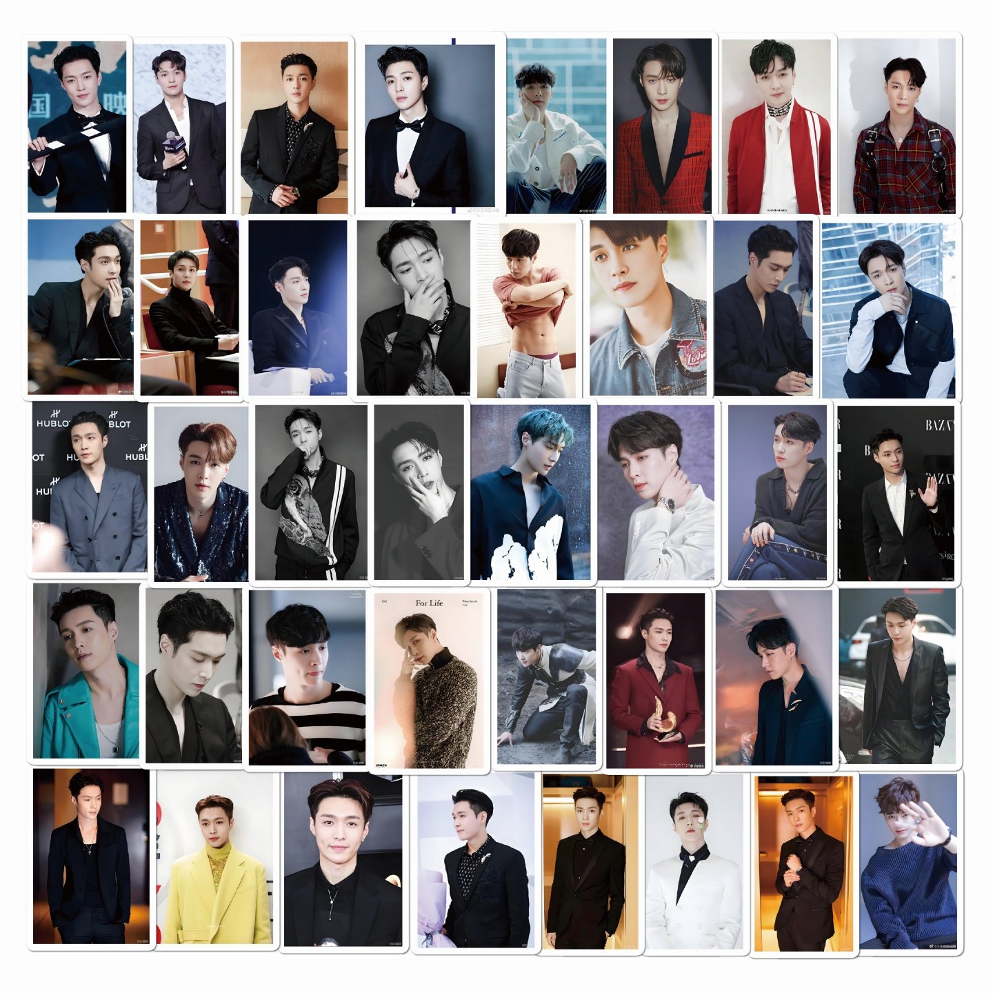 57张歌手演员张艺兴高清头像应援贴纸diy手机壳笔记本电脑ipad行李箱手账素材环保无异味图案不重复防水贴画