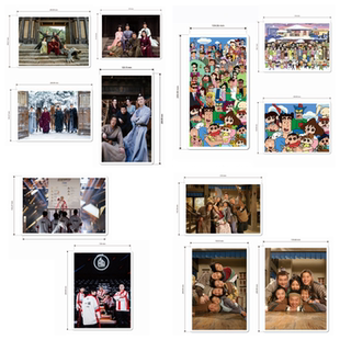 群像氛围感大尺寸海报贴纸唐朝诡事录武林外传AG再就业男团群像合集DIY墙面ipad宿舍行李箱防水贴画不重复