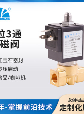 永创YCGT11电磁阀两位三通进水阀家用 食品咖啡机电磁阀 实力厂家