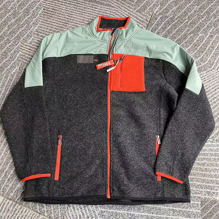 新款秋冬拼接保时捷男女通用款羊毛加绒那是全拉链立领夹克外套,户外/登山/野营/旅行用品,抓绒衣,淘宝优惠券,粉丝福利购,淘宝优惠卷