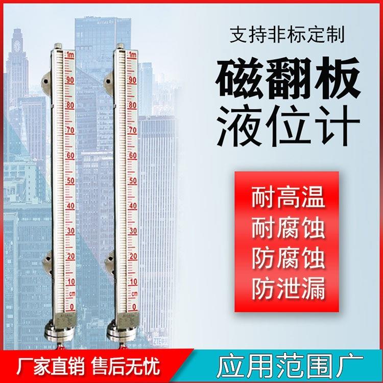 磁翻板液位计 不锈钢带远传4-20mA输出 报警 侧装顶装水油位计