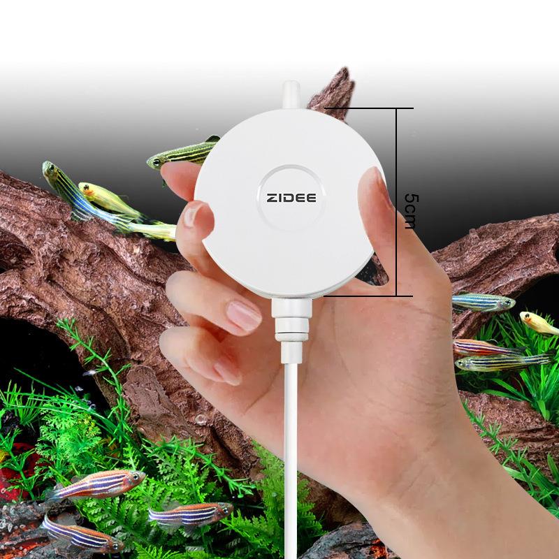 桌面迷你圆方鱼缸箱增氧泵卧室超静音水族氧气泵冲制打充氧机