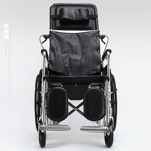凯洋可全躺高靠背带坐便轮椅铝合金老人残疾人轻便折叠助行手推车