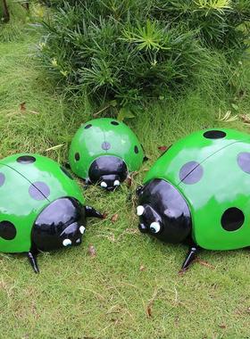 户外七星瓢虫玻璃钢雕塑昆虫动物园林景观标本庭院幼儿园摆件装饰