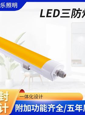 PC黄色扩散罩LED三防灯一体化防水防尘医药室三防灯洁净室防水灯