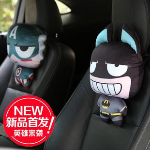 用品车饰 卡通汽车头枕颈枕通用座椅可爱靠枕车用护颈头靠透气四季