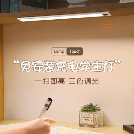 学生宿舍led灯管长条护眼台灯儿童学习专用迷你读书酷毙灯充电款