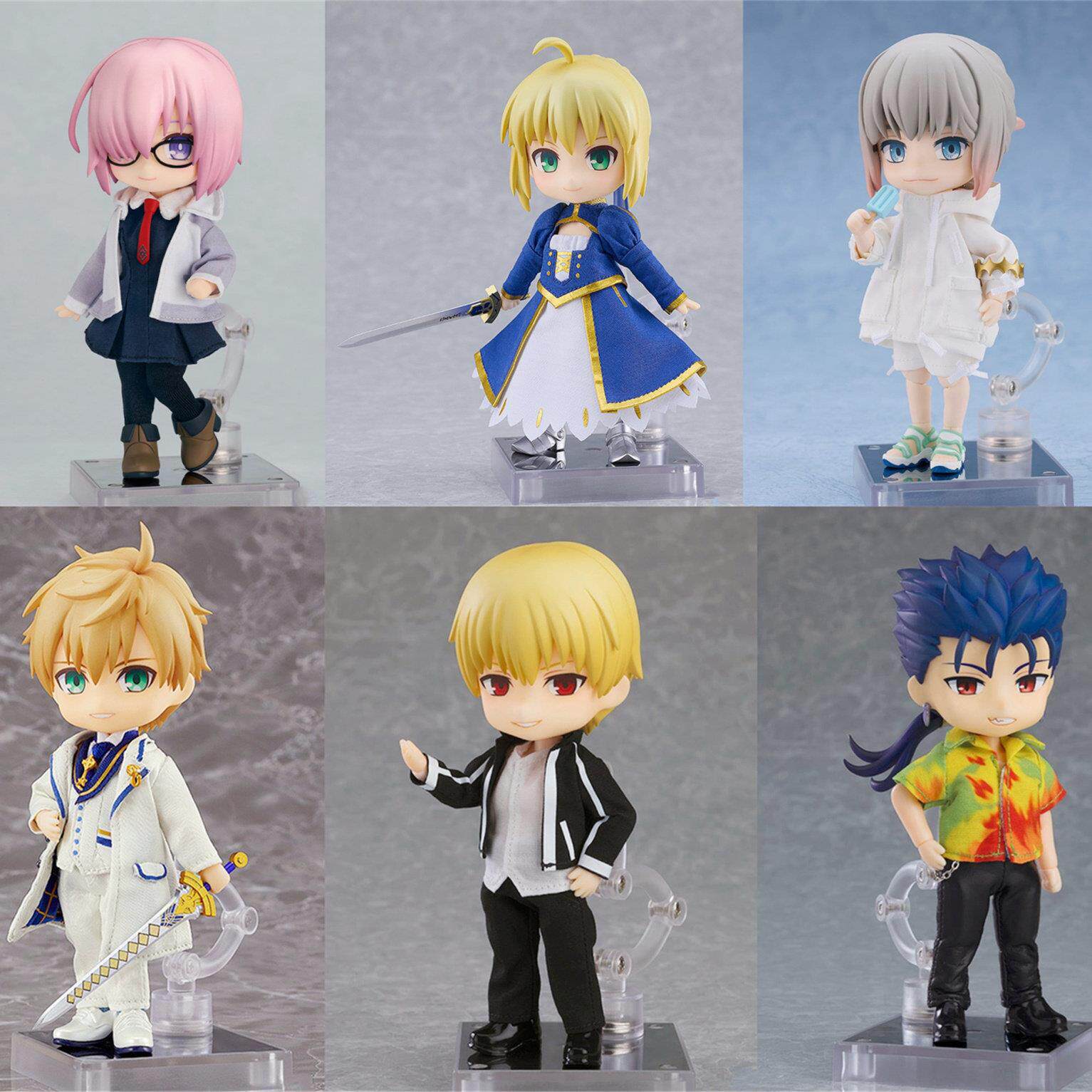 fate fgo saber 金闪闪 库丘林 奥伯龙 玛修 gsc 粘土 doll 手办