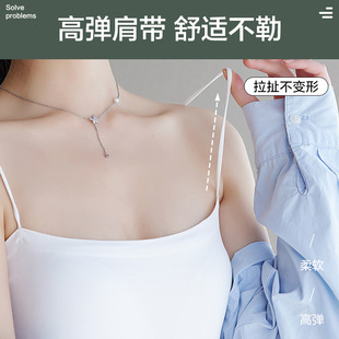 吊带背心女夏季 美背细间带胸垫显瘦文胸打底抹胸上衣外穿潮显