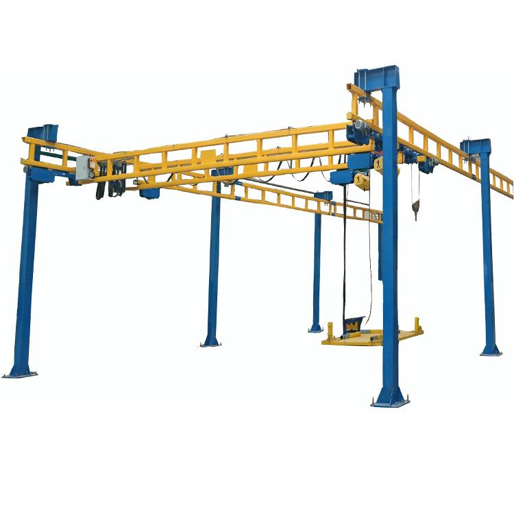 上海柔性起重机500kg自立钢结构柔性轨道悬挂起重机单梁行车