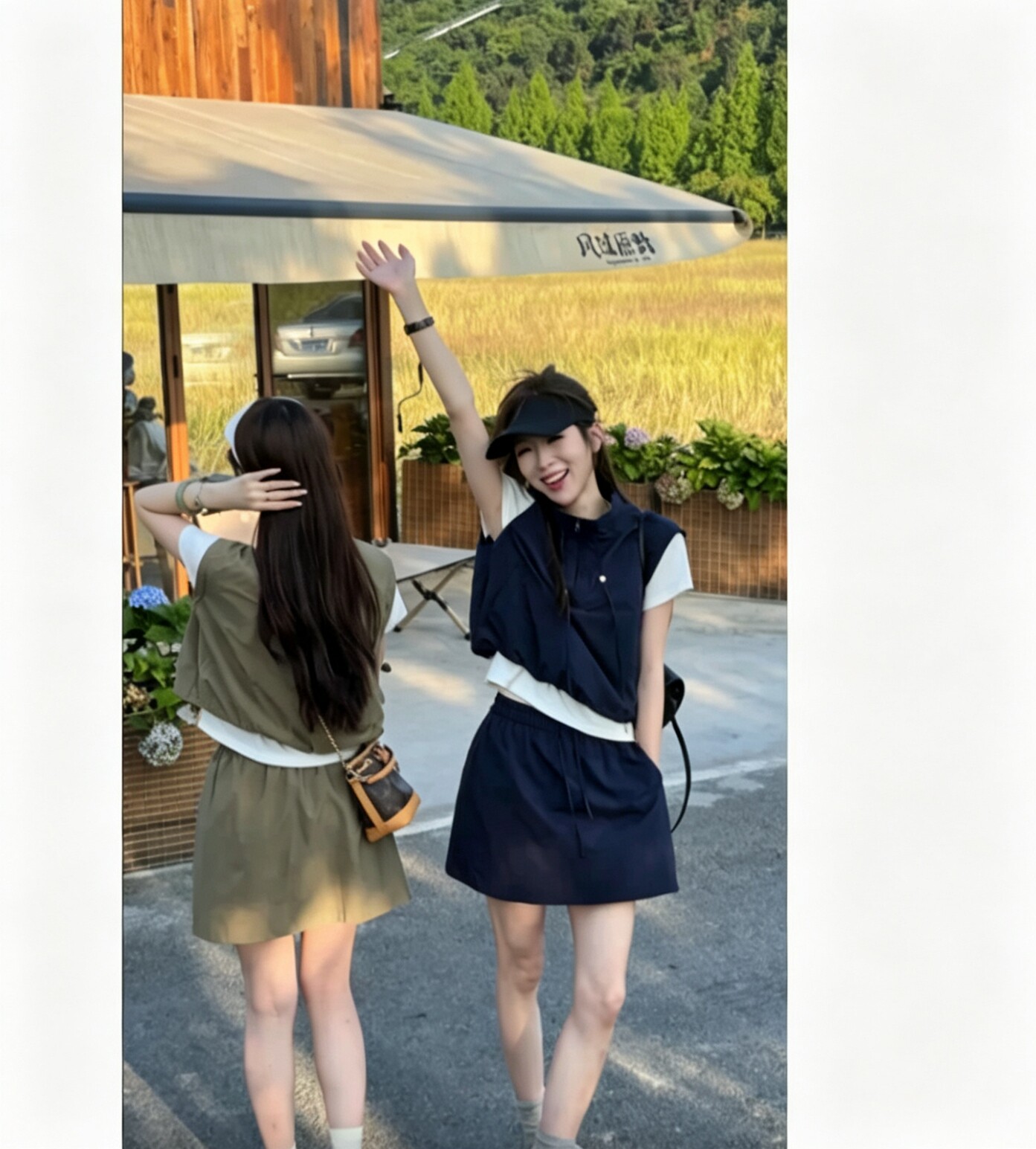 一周套装夏季新款韩系慵懒松弛感百搭显瘦上衣+裙子套装