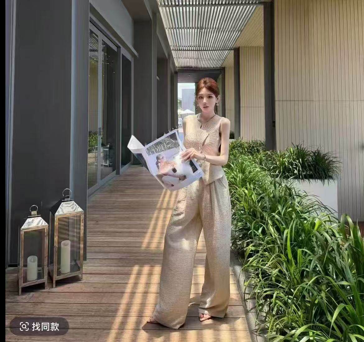 2026年夏季新款韩系披肩拼接针织衫女夏新款设计假两件叠穿上衣