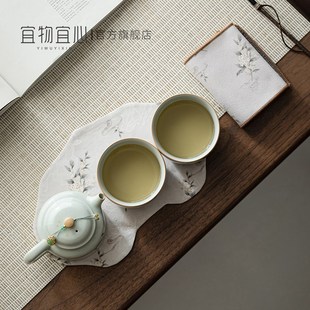 家用小型高端茶艺茶壶茶杯 釉下彩手绘旅行一壶二杯功夫茶具套装