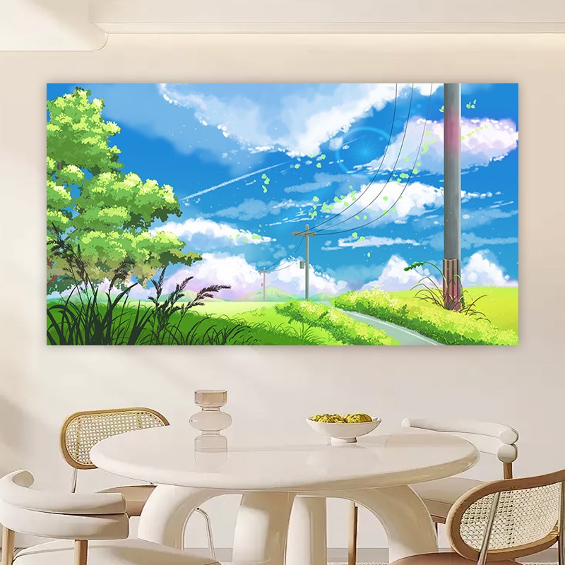 系自粘墙贴画温馨墙面装饰画餐厅卧室客厅沙发彩绘风平面贴纸图片