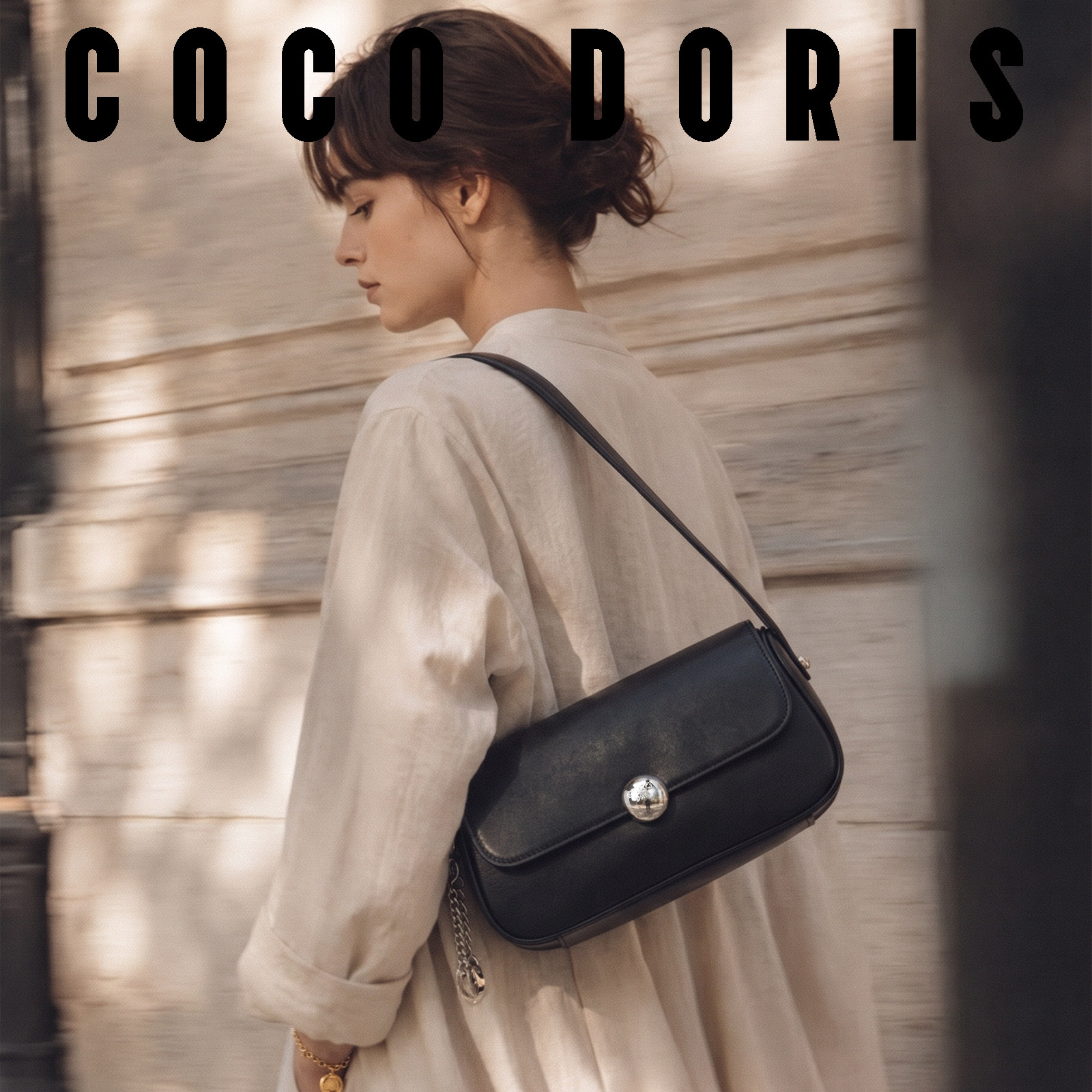 COCO DORIS小CD新款高级感百搭女士单肩斜跨法棍包