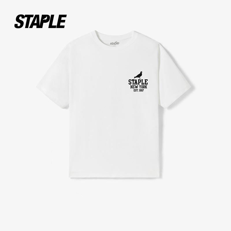 STAPLE男女同款2025年秋季新品美式短袖鸽子logo时尚潮流圆领短袖