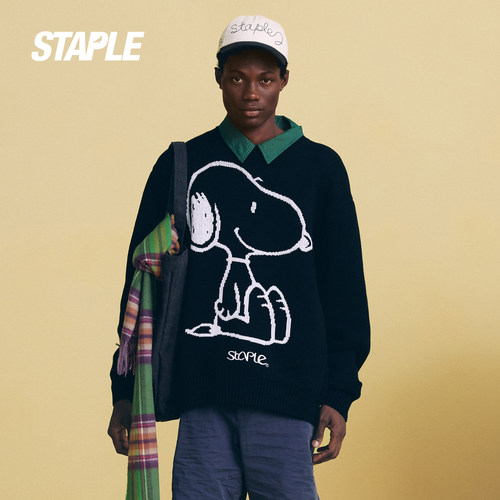 STAPLE×PEANUTS联名复古毛衣