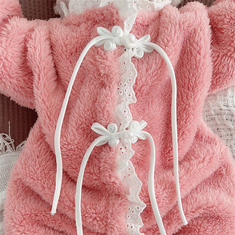 婴儿衣服秋冬装国风盘扣家居服女宝超萌糖果外出服儿童家居服923