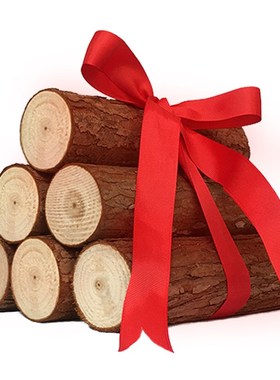 乔迁之喜装饰木柴火摆件搬家新居入宅仪式用品木材新家布置吉旺柴