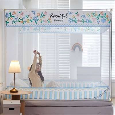 家用宿舍拉链坐床家用蚊帐加厚加固不变形支架白色铁艺烤漆杆定做