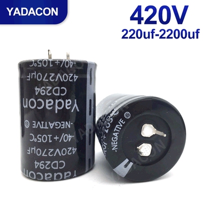 400V2200uf铝电解电容规格齐全  牛角插件器工厂生产铝电解器