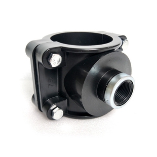 PE75水管增接口90 110快速抢修接哈夫节补漏接头三通变径鞍座内丝