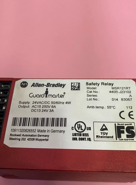 罗克韦尔安全继电器MSR121RT货号440R-J23102