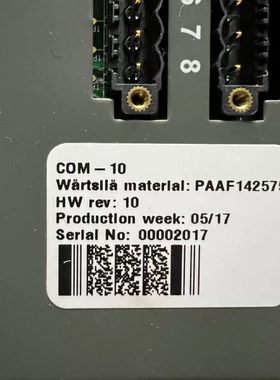 众桦Wärtsilä COM-10通讯模块，型号PAAF1425议价