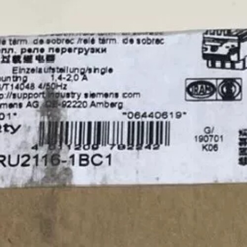 议价全新热过载继电器，型号3RU2116-1BC1，1.4