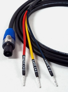 Neutrik德国Speakon REL 3 线低音扬声器电缆 低音炮引线