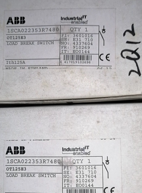 议价ABB隔离开关OT125E3  1只，300/只