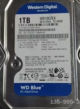 西部数据WD10EZEX 1TB，详谈