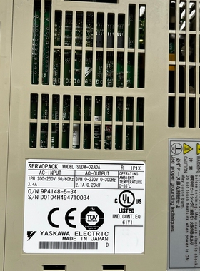 SGDM-02ADA安川伺服驱动器，实物图，99新-议价