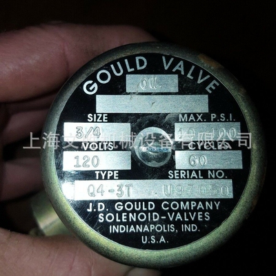 美国JDGOULD VALVE电磁阀Q4-3T