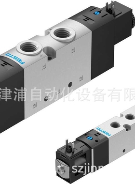 FESTO电磁阀 VUVS-L30-P53E-MD-G38-F8-1C1三位五通中泄式575632