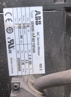 议价ABB伺服电机ESM08X-751-302-T2BDA00拆维修