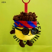 八斤八 毛绒挂件钥匙扣潮流创意玩偶头巾墨镜可拆 匹克球星