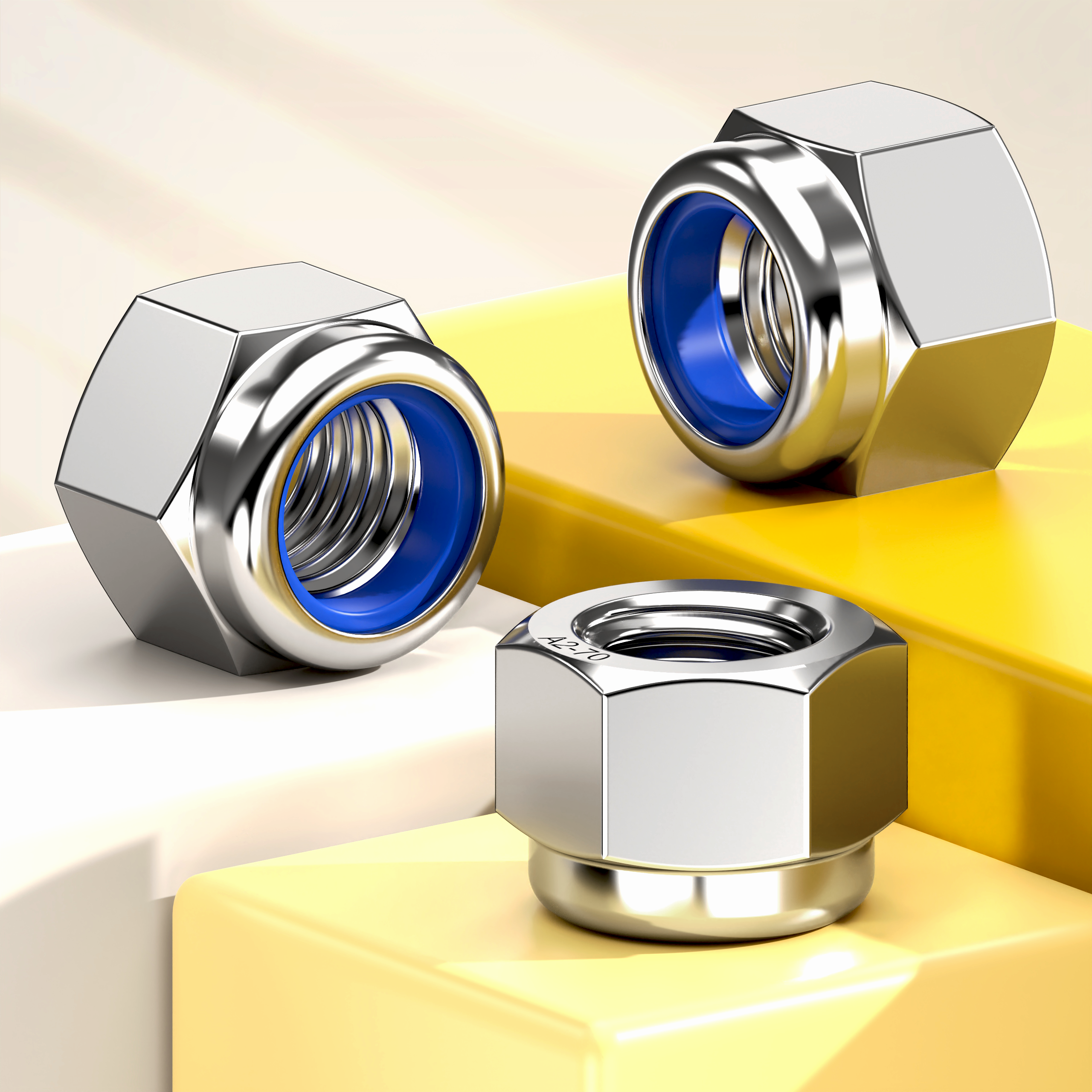 304/316不锈钢加厚尼龙防松螺帽