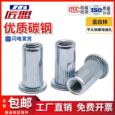 GB/T17880.1镀锌滚花拉铆螺母