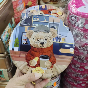 香港代购小熊牛油小花曲奇饼干麦阿思朱古力铁盒儿童休闲零食小吃