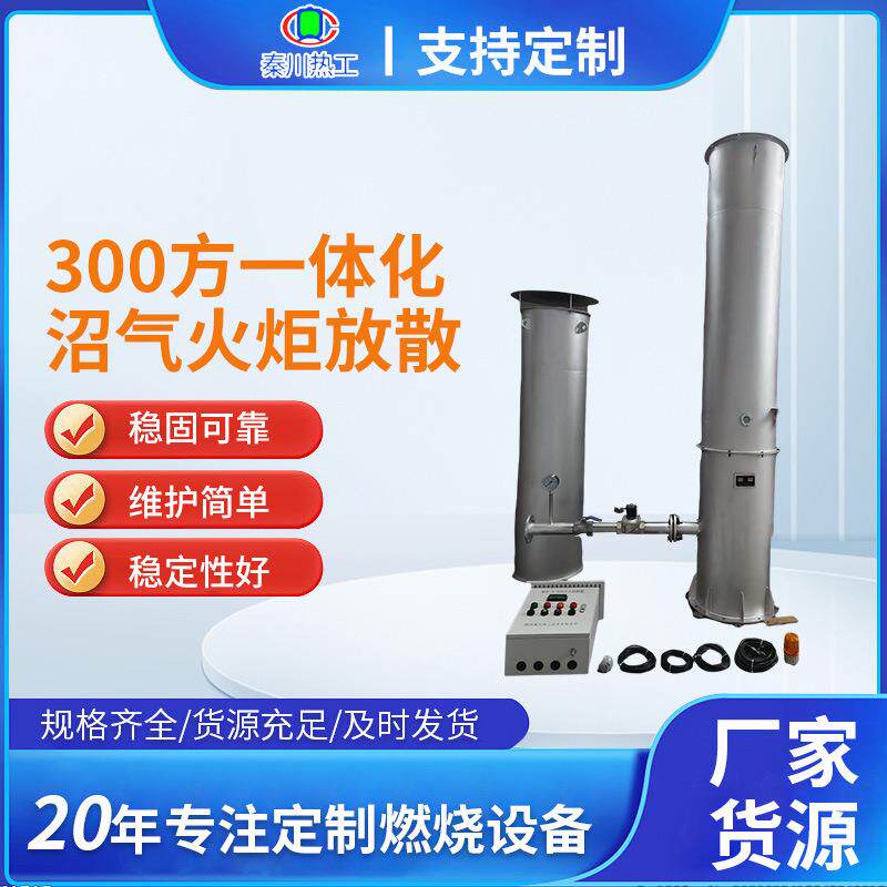 00方一体化沼气火炬燃烧器火炬筒体可拆卸组装内燃式暗火火炬