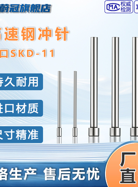 进口SKD11冲针T型冲头6.1-11.4冲孔冲针模具配件顶针非标定做订做