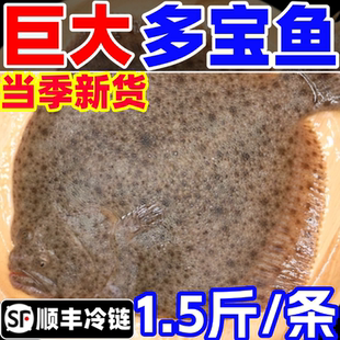 多宝鱼超大比目鱼鸦片鱼鲜活冷冻八宝鱼新鲜深海鱼偏口鱼海鲜水产