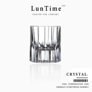 LunTime岁月 江户切子水晶威士忌酒杯手工高端轻奢加厚古典杯子