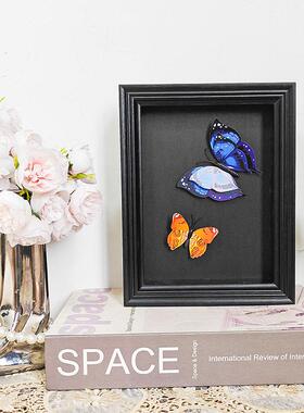 蝴蝶标本相框立体中空画 画框干 干燥花框手足印框摆台创意diy儿
