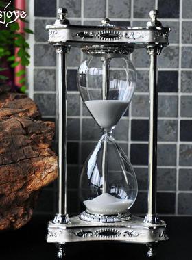 月光金属沙漏30分钟计时器创意摆件家居装饰品书房桌面工艺礼品摆
