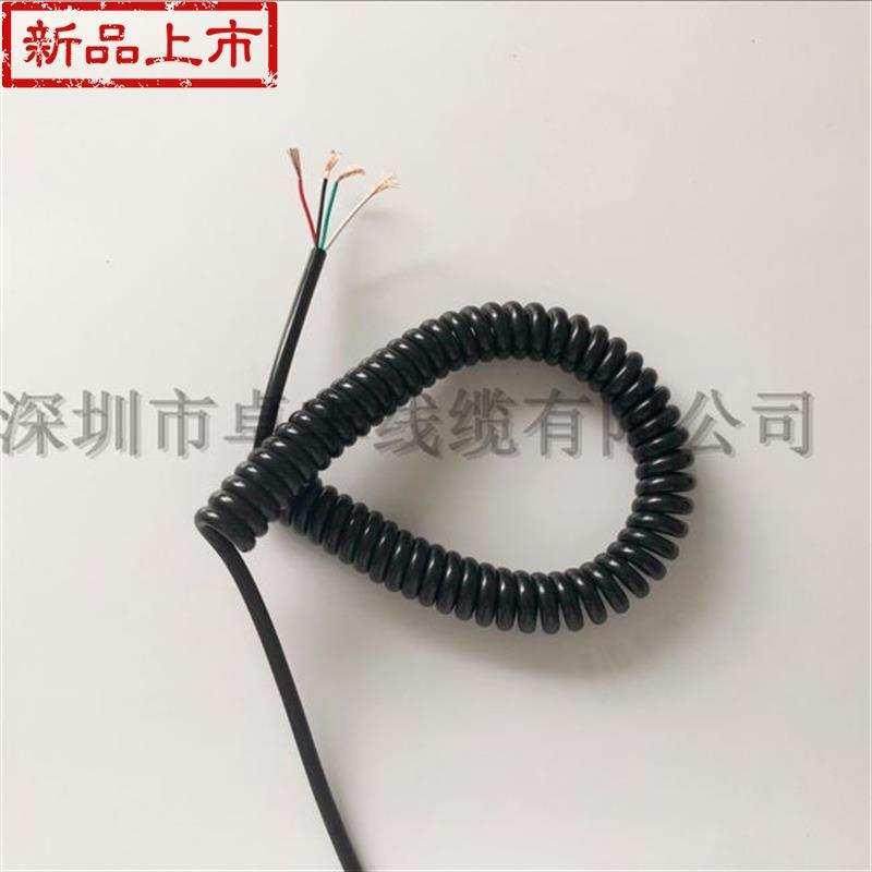 电缆线螺旋线弹簧2芯弹簧线3芯4芯弹O簧电线5芯信号线6芯手咪。