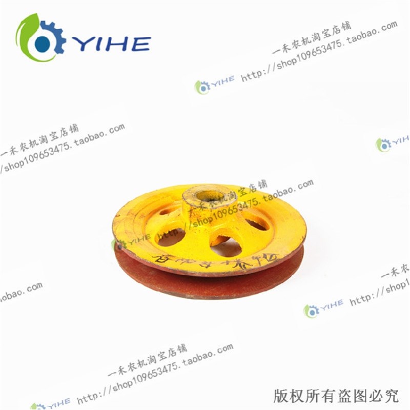 春雨小麦收割机配件过桥轮前割台皮带轮外径210农机配件大全大型