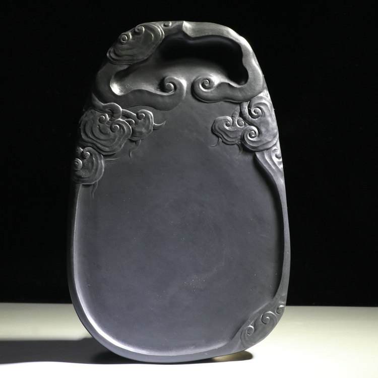 书法书画用砚歙砚砚台文房四宝徽墨宣纸湖笔原石手工雕刻如意通灵