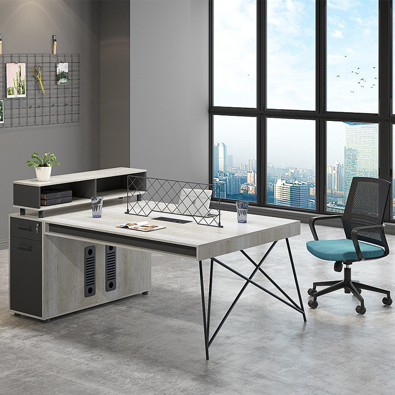 工业风办公家具4人位6人位职员办公桌简约现在职员桌办公椅组合